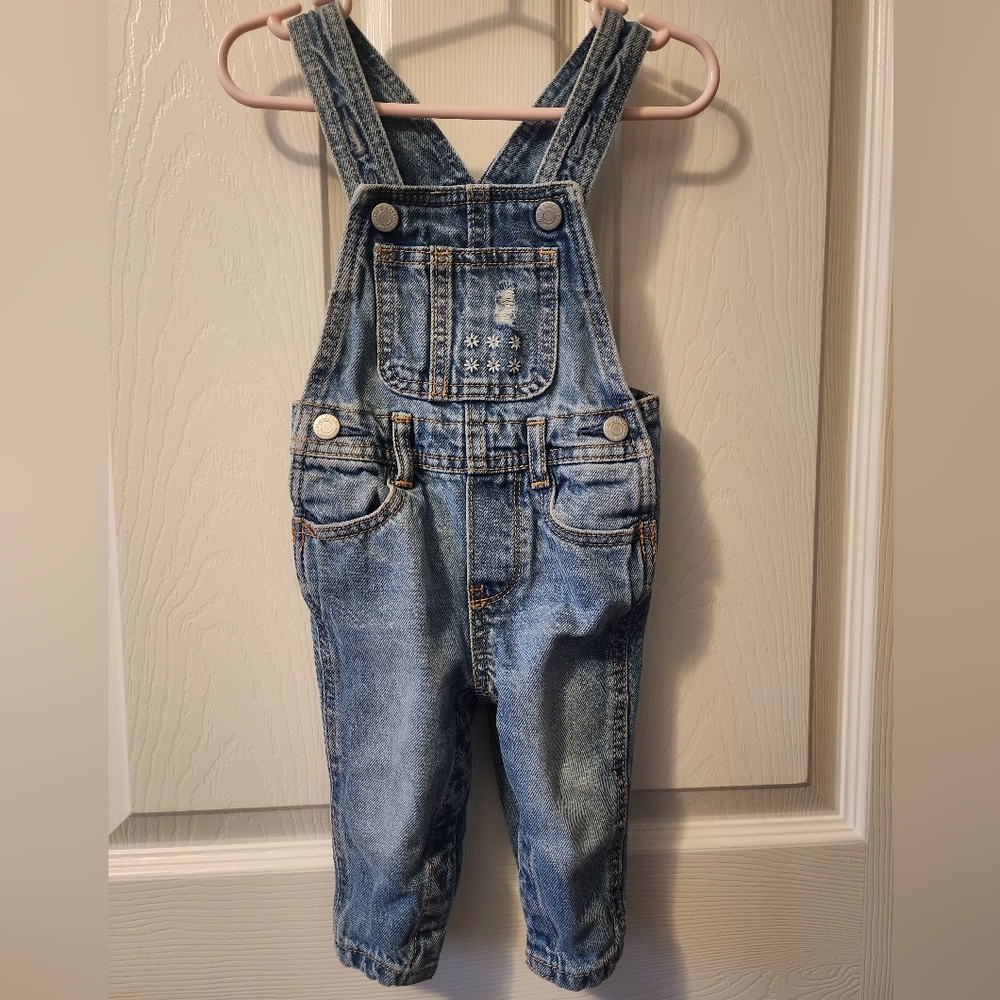 EUC Old Navy Overalls girls 6-12M
